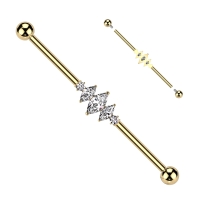 Industrial piercing titanium big marquise