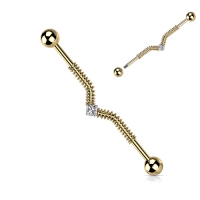 Industrial piercing PVD V-spring wave