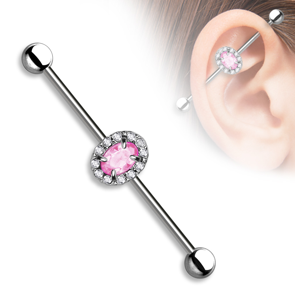 Industrial piercing luxe jewelled