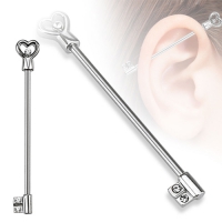 Industrial piercing hart met sleutel
