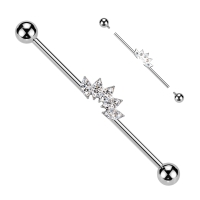 Industrial piercing titanium 5 Marquise fan