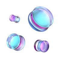 Double flared plug Iridescent