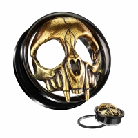 Screw fit tunnel Skull Head goud