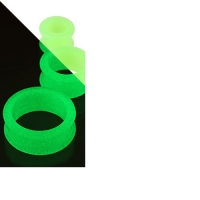 Double-flared Tunnel soft silicone glow in the dark groen
