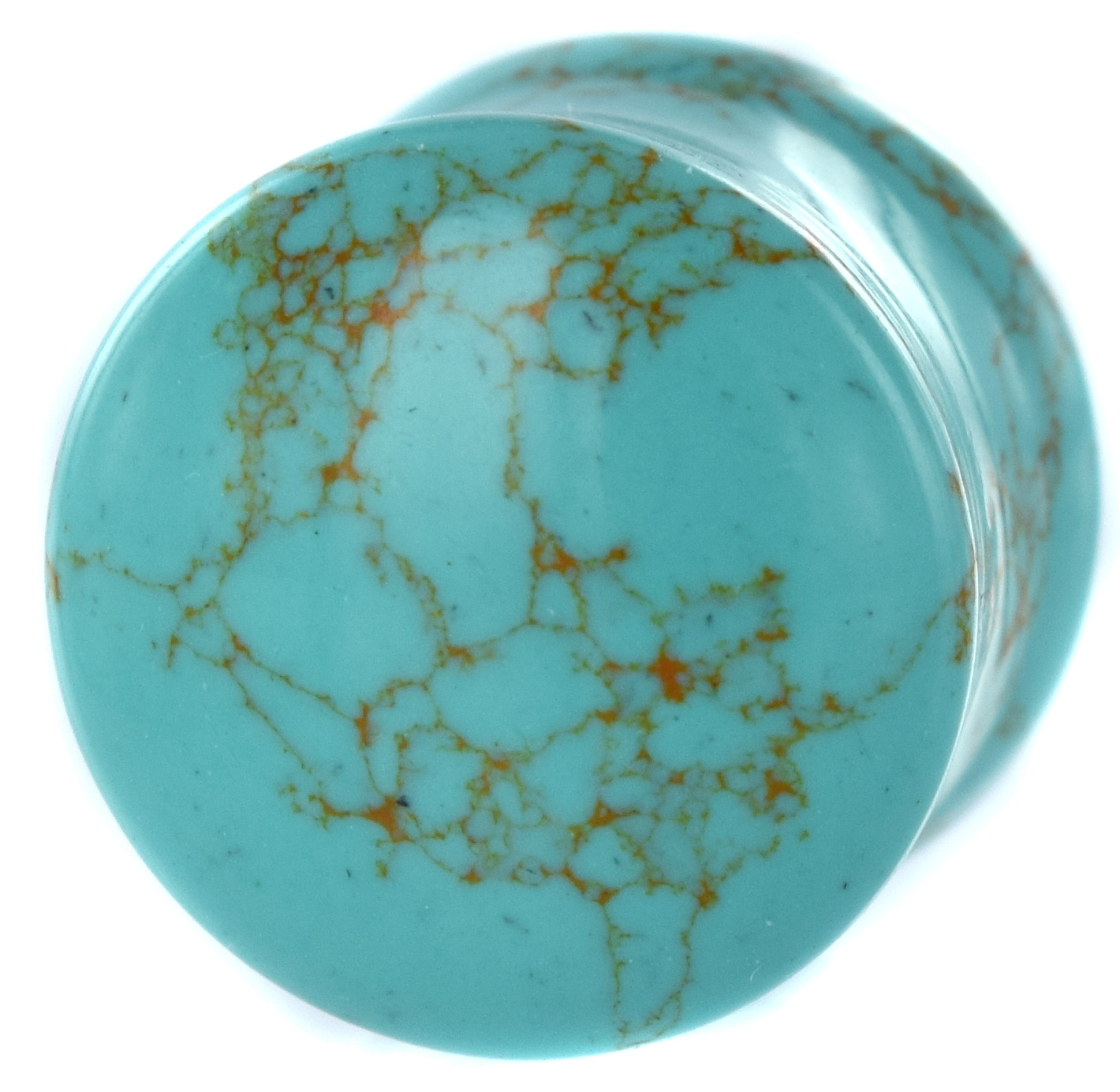 Double Flared plug Turquoise steen