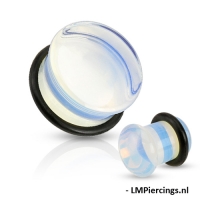 Single flared plug opalite