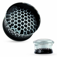 Double-flared plug glas Honeycomb