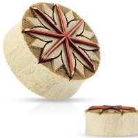 Double-flared plug lotus tribal