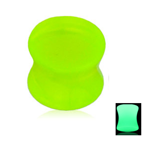Double flared glow in the dark plug groen Double flared glow in the dark plug groen