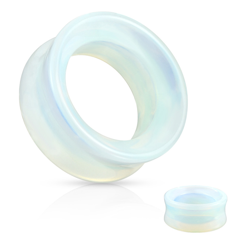 Double-flared tunnel opalite Double-flared tunnel opalite