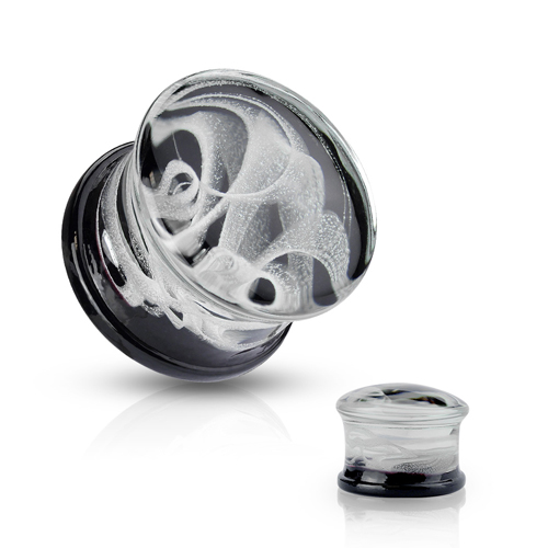 Double-flared plug glas smoke design Double-flared plug glas smoke design