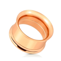 Screw fit tunnel rose gold plated