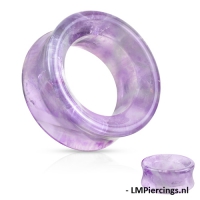 Double-flared tunnel Amethyst