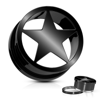 Screw fit tunnel ster zwart