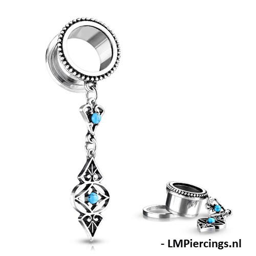 Screw-fit tunnel Turquoise charm ketting Screw-fit tunnel Turquoise charm ketting