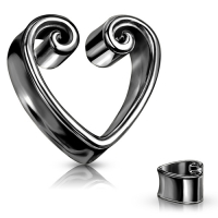 Double flared vintage hart zwart