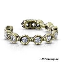 Fake piercing 9 round CZ set