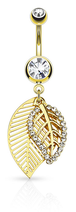 Navelpiercing dubbel blad