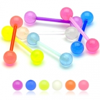 Piercing flexibele staaf glow in the dark