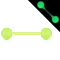 Piercing flexibele staaf glow in the dark