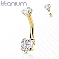Piercing titanium hartje sierlijk