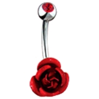 Navelpiercing metalen roos