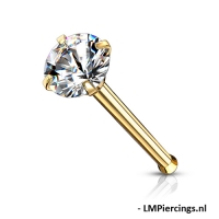 Neuspiercing PVD CZ top round 2.5 mm