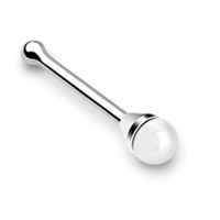 Neus piercing 0.8x6x2 - natuursteen