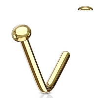 Neuspiercing L-bend flat ball 0.8x6x2