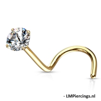 Neuspiercing PVD U-bocht prong set 0.8x6x2.5