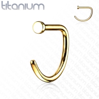 Piercing titanium D-shape 0.8x10
