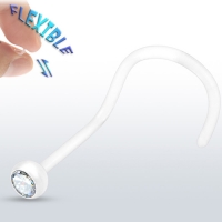 Neuspiercing U-bocht steentje flexibel 0.8x6x2