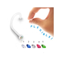 Neuspiercing U-bocht steentje flexibel 0.8x6x2