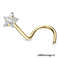Neuspiercing PVD set ster luxe 0.8x6x3
