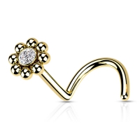 Neuspiercing PVD U-bocht beaded 0.8x6x4