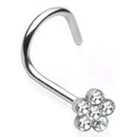 Neuspiercing U-bocht bloem 0.8x6x4