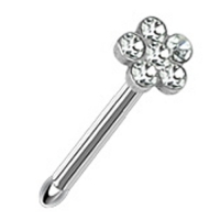 Neuspiercing rechte stud bloem 0.8x6x4