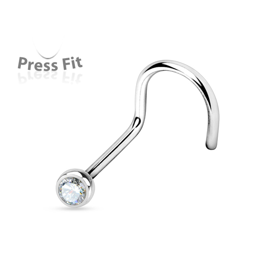 Neuspiercing U-bocht steen press fit 0.8x6x2.5 Neuspiercing U-bocht steen press fit 0.8x6x2.5