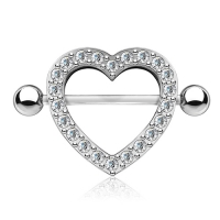 Tepelpiercing hartje 3D 1.6x14