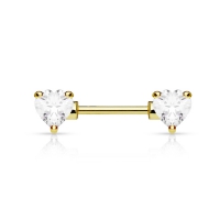 Tepelpiercing hart met steen