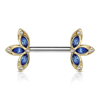 Tepelpiercing crystal bloem 1.6x12