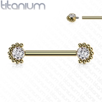 Tepelpiercing titanium Beaded Edge 1.6x14