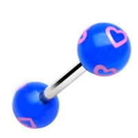 Piercing hartjes 1.6x16