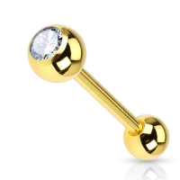 Piercing basis met steentje 1.6x16