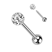 Piercing ferido multi crystal met Epoxy 1.6x16