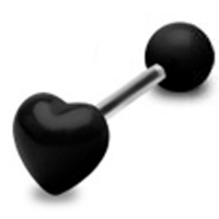 Tongpiercing UV hart 1.6x16