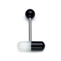 Tongpiercing UV pill 1.6x16