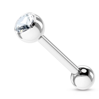 Piercing met zirkonia steen 1.6x16