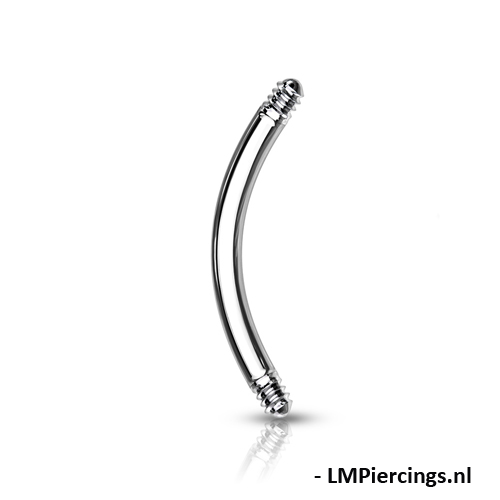 staafje chirurgisch staal bocht 1.6 staafje chirurgisch staal bocht 1.6