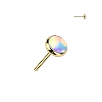 Piercing titanium TOP Iridescent  push in